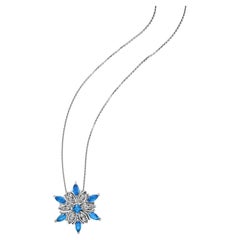 Snowflake 14k gold pendant