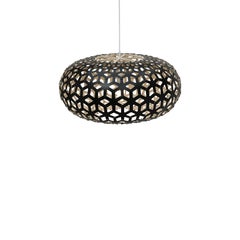 Snowflake 80 Pendant Lamp in 1 Side Painted Bamboo Plywood by David Trubridge
