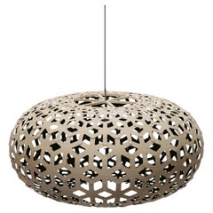 Snowflake 80 Pendant Lamp in 1 Side Painted Bamboo Plywood by David Trubridge