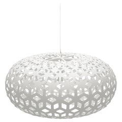 Snowflake 80 Pendant Lamp in 2 Sides Painted Bamboo Plywood by David Trubridge