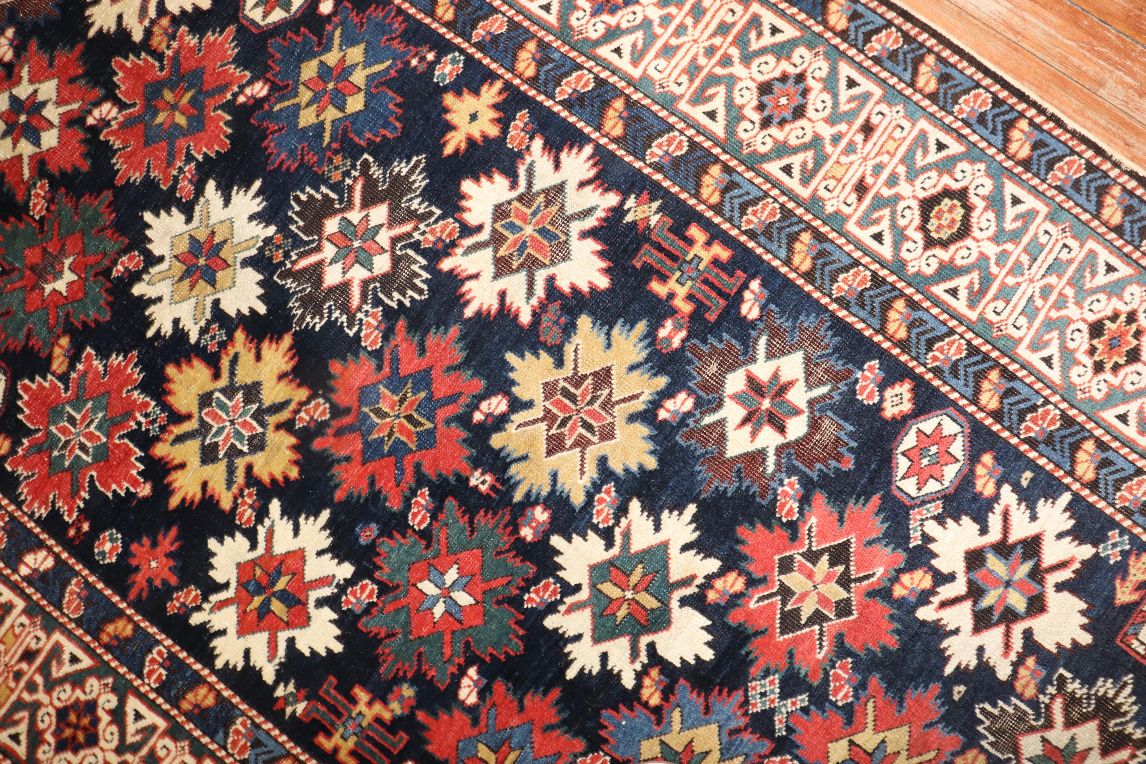 Snowflake Antique Shirvan Caucasian Runner For Sale 1