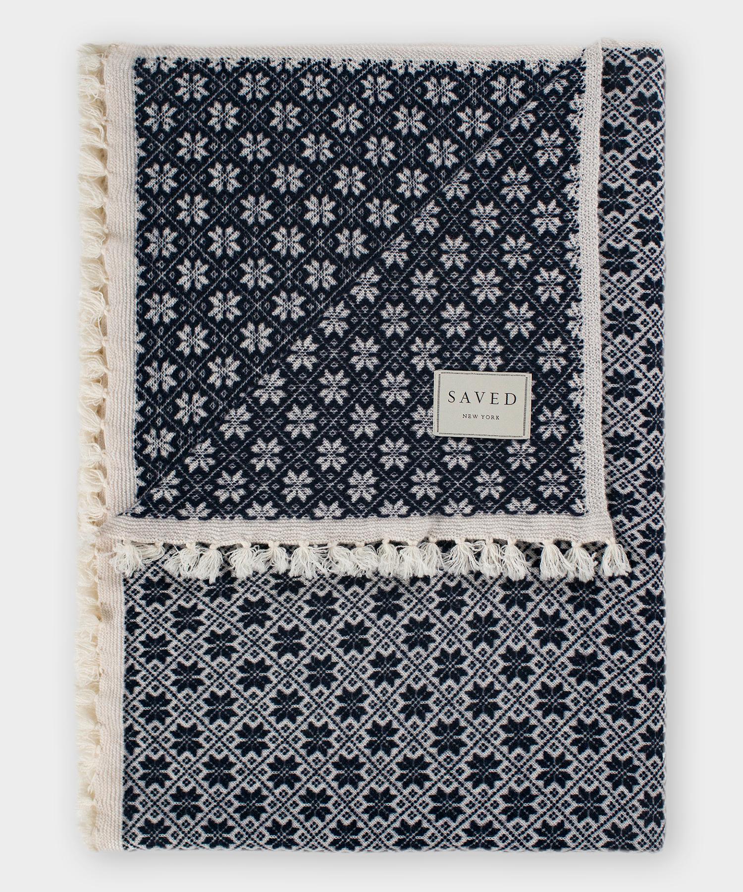 Contemporary Snowflake Blanket by Saved, New York