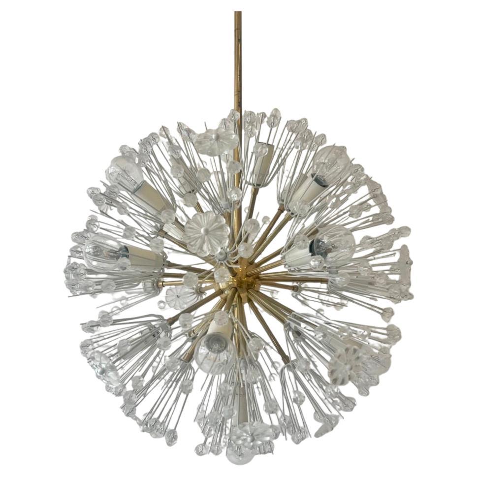 Lampadario Sputnik in cristallo a fiocco di Emil Stejnar, Rupert Nikoll, 1960 ca. in vendita