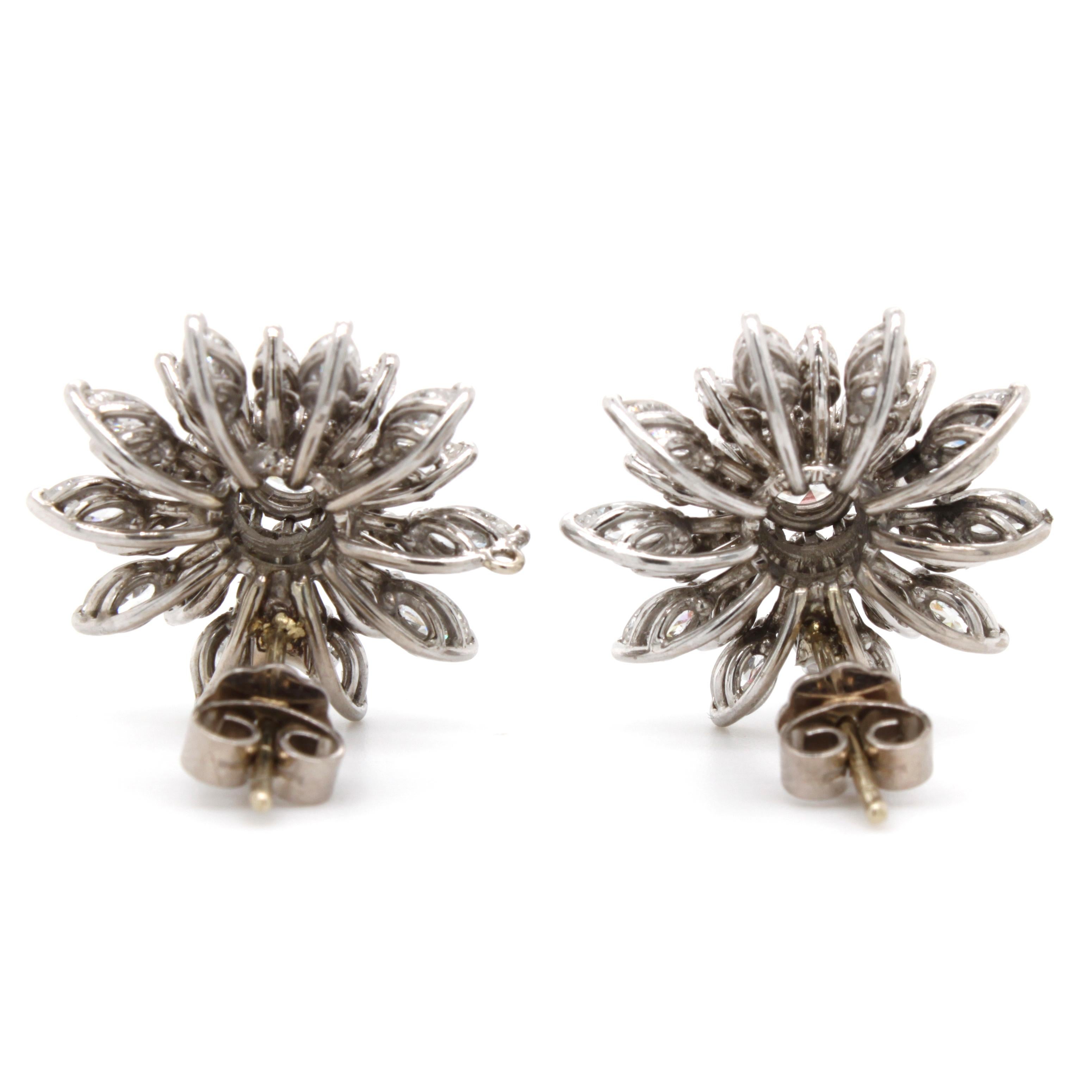 snowflake earrings diamond
