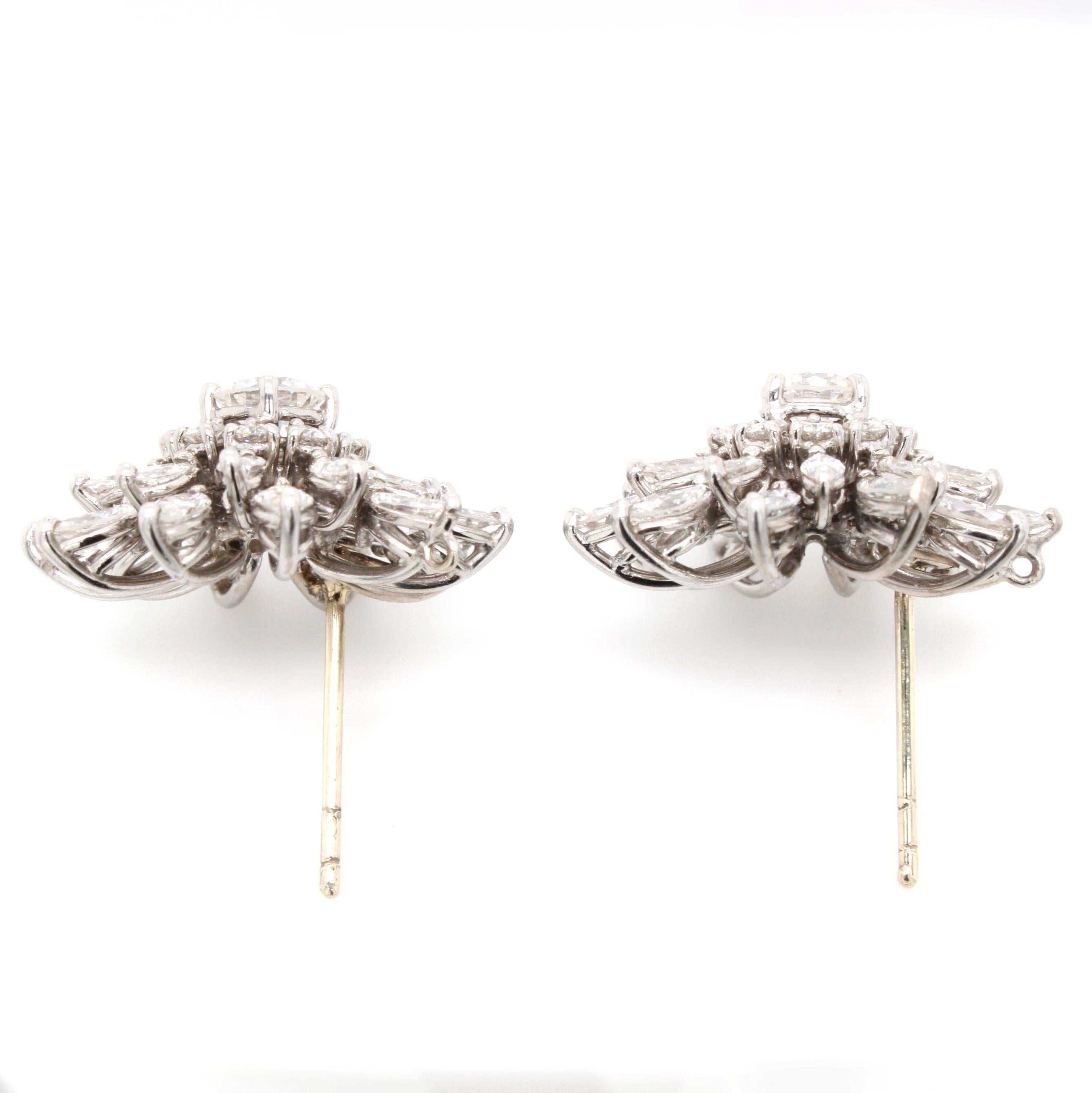 snowflake diamond earings