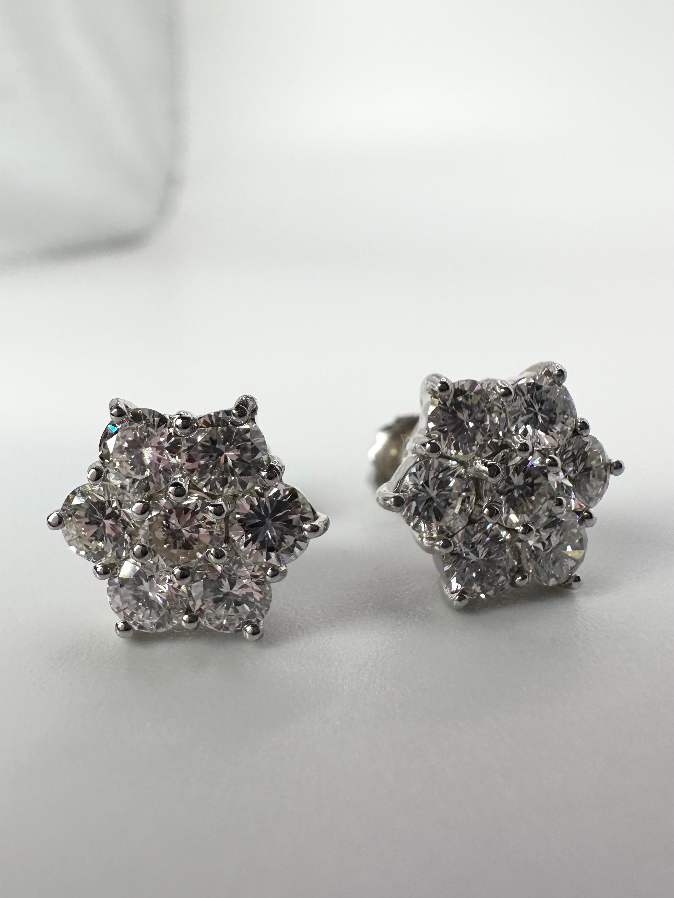 Stunning diamond earrings in 14KT white gold. Comfortable screw back closure.

GOLD: 14KT gold
NATURAL DIAMOND(S)
Clarity/Color: VS-SI/G
Carat:1ct
Cut:Round Brilliant
Grams:5


WHAT YOU GET AT STAMPAR JEWELERS:
Stampar Jewelers, located in the heart