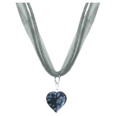 Schneeflocke Obsidian Organza Halskette