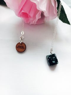 Snowflake Obsidian Sterling Silver Necklace, Raw Gemstone Pendant