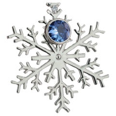 Snowflake Pendant with tanzanite. 
