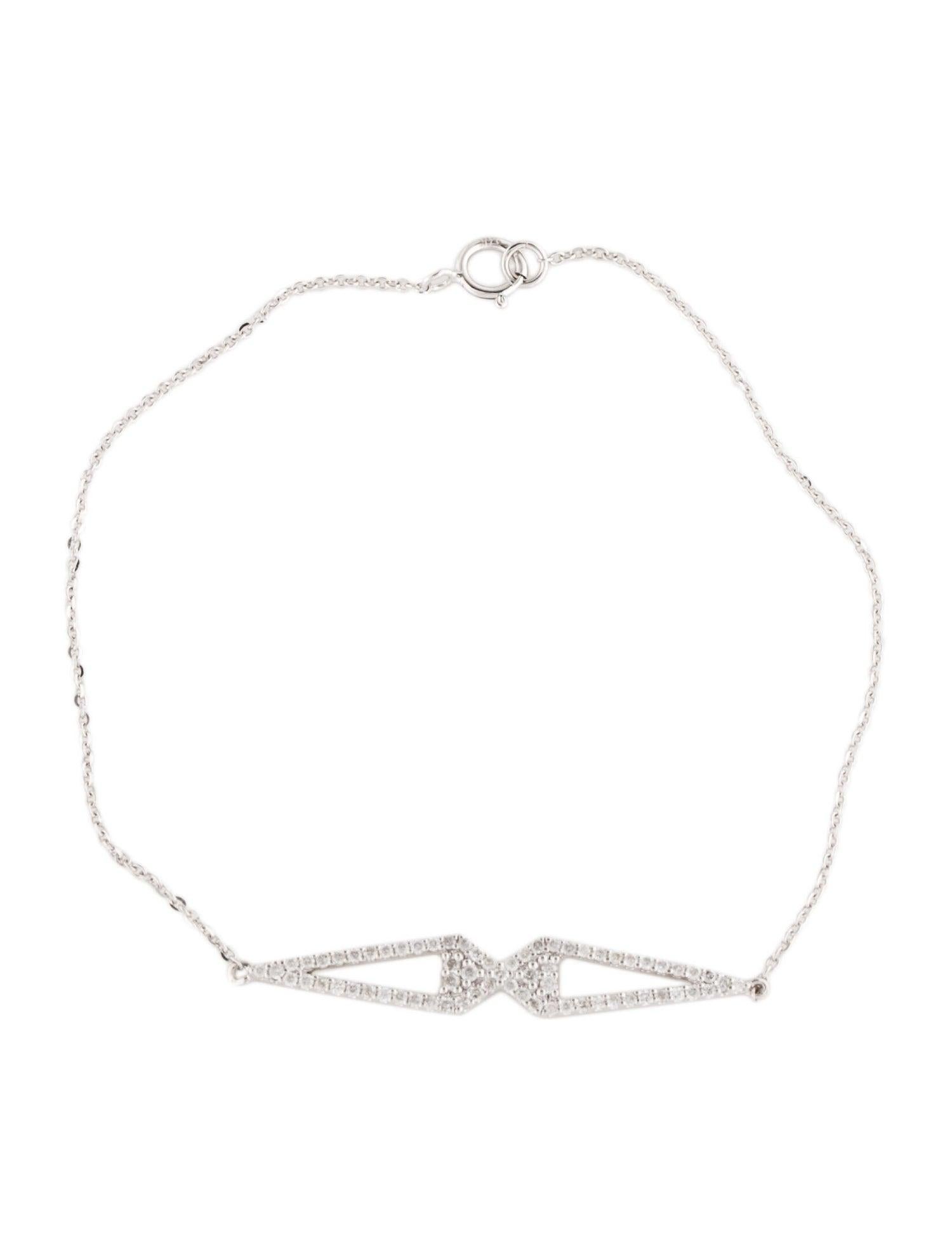 14K Diamond Link Armband - Funkelnde Eleganz, zeitloser Glamour, luxuriöses Design (Brillantschliff) im Angebot
