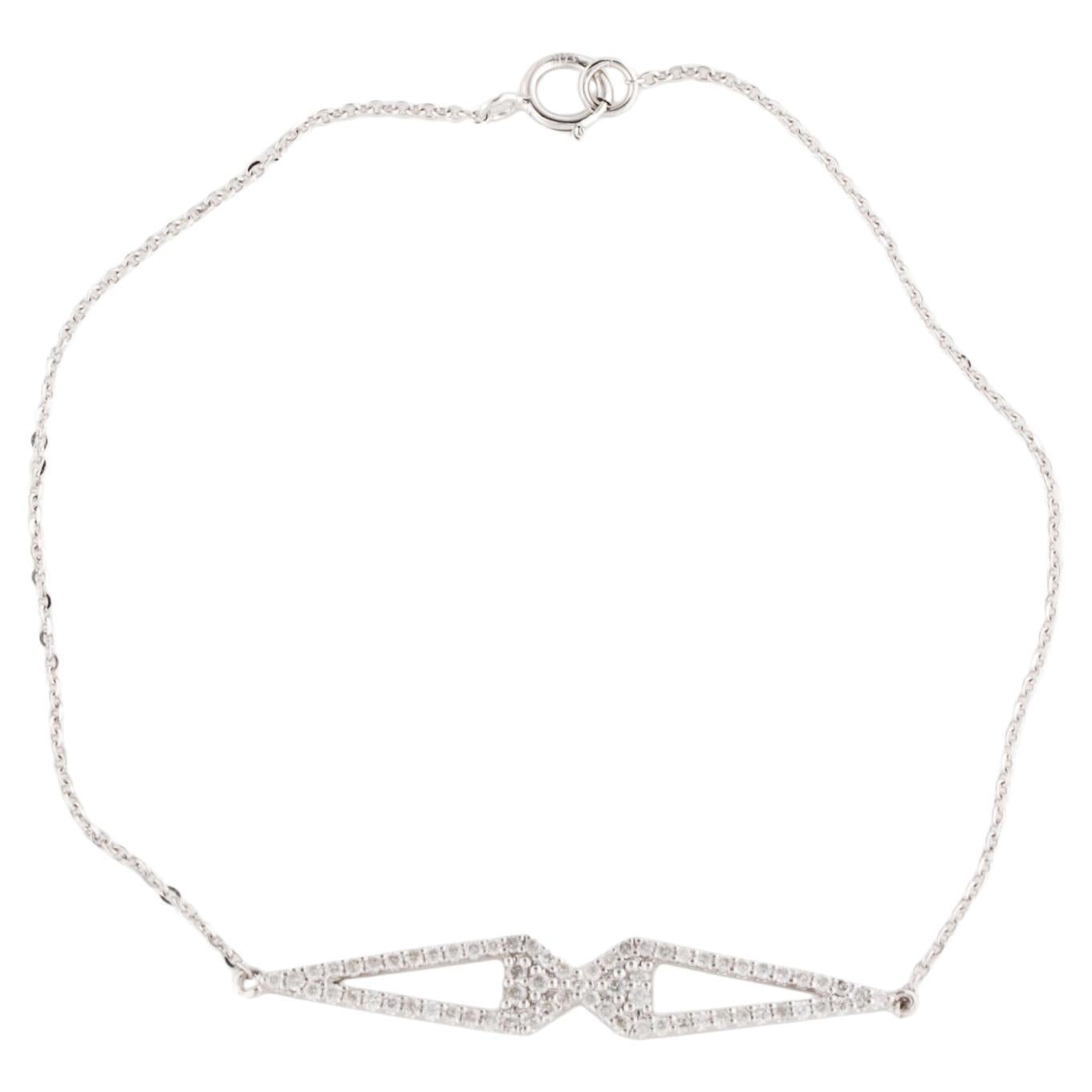 14K Diamond Link Bracelet - Sparkling Elegance, Timeless Glamour, Luxury Design