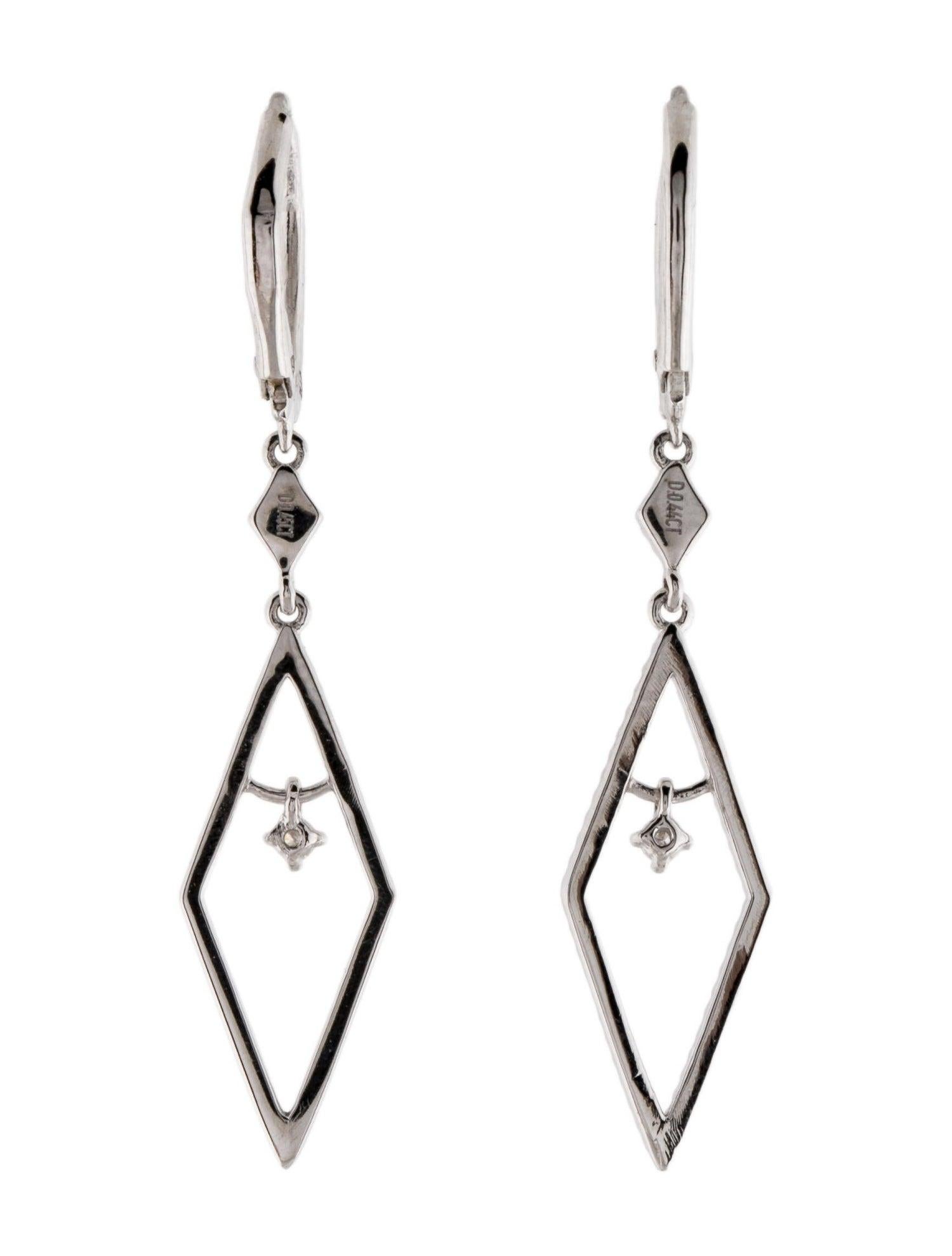 Brilliant Cut 14K Diamond Drop Earrings - Luxe Sparkle, Elegant Design, Timeless Beauty For Sale