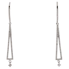 Luxueuses boucles d'oreilles pendantes en diamant 14K - Style exquis de la joaillerie, élégance intemporelle