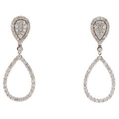 Pendants d'oreilles exquis en diamant 14K - 1.40ctw Radiant Beauty & Luxury