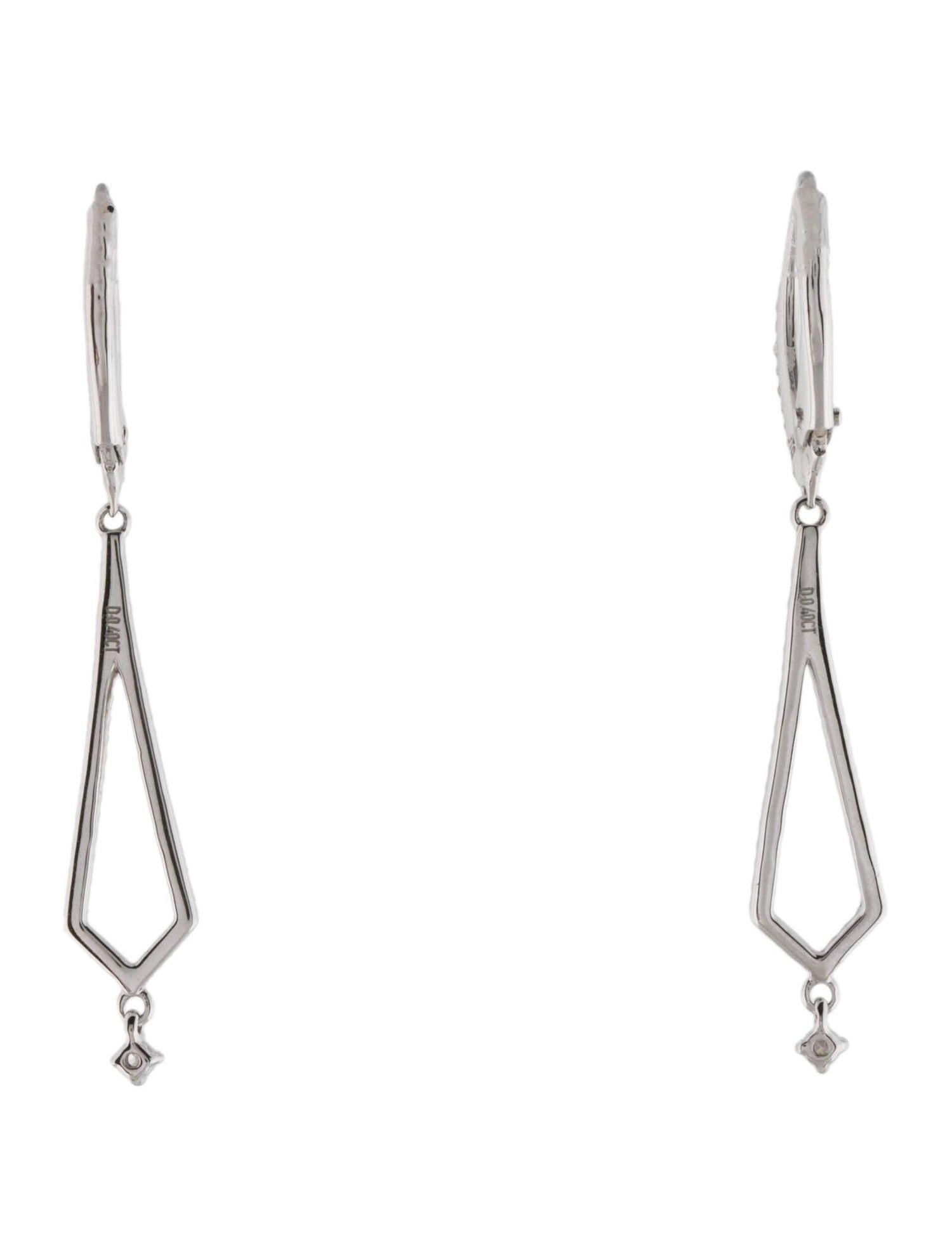 Taglio brillante Orecchini a goccia con diamanti 14K - Scintillio squisito, eleganza senza tempo, design elegante in vendita