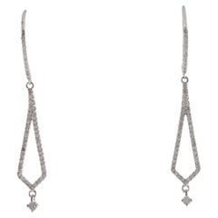 Boucles d'oreilles pendantes en diamant 14K - Scintillement exquis, Elegance Timeless, Design Elegant