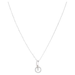 Luxury 14K Diamond Pendant Necklace - Exquisite Statement Piece in White Gold (Collier pendentif diamant de luxe en or blanc)