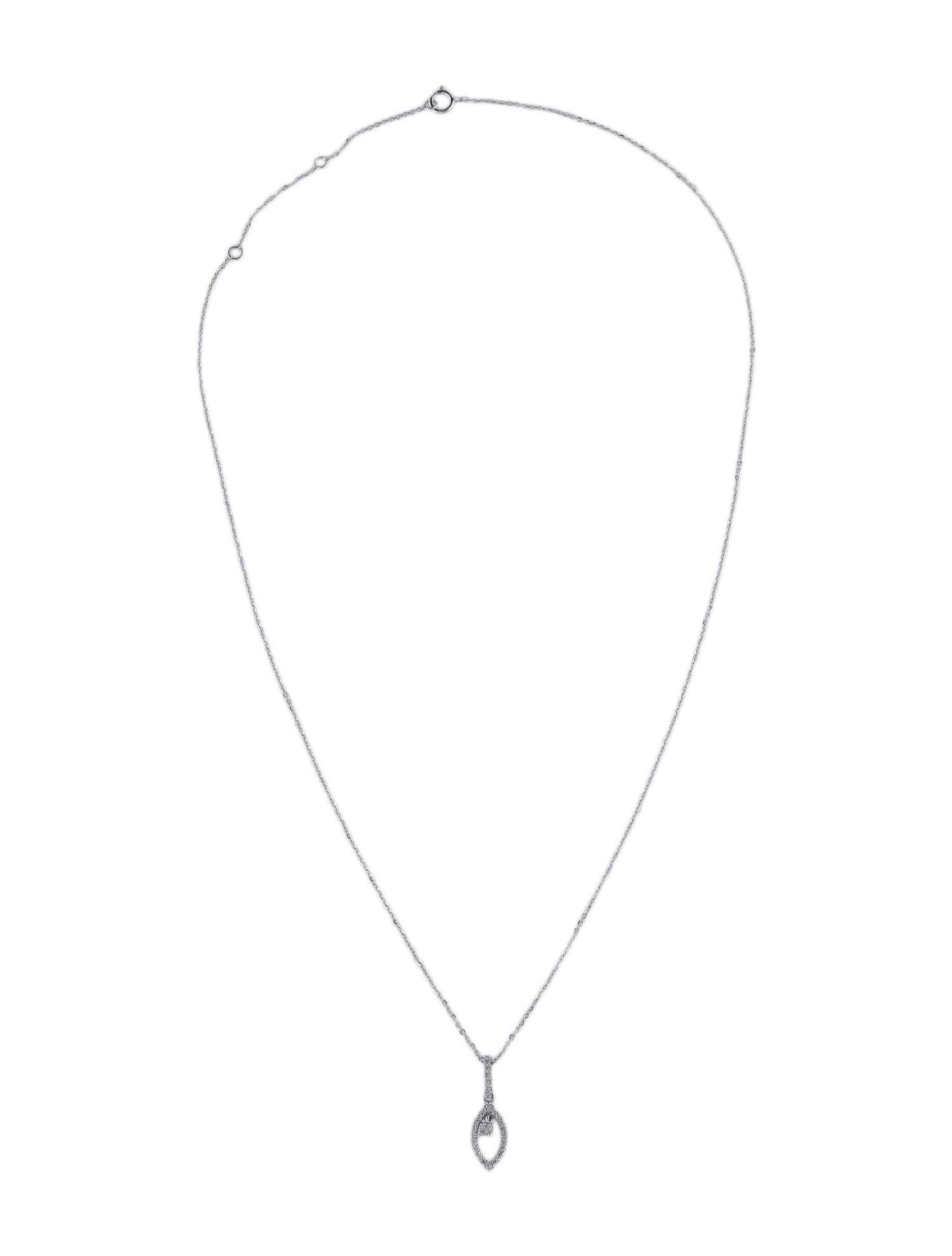 Women's 14K Diamond Pendant Necklace - Elegant & Timeless Statement Jewelry Piece For Sale