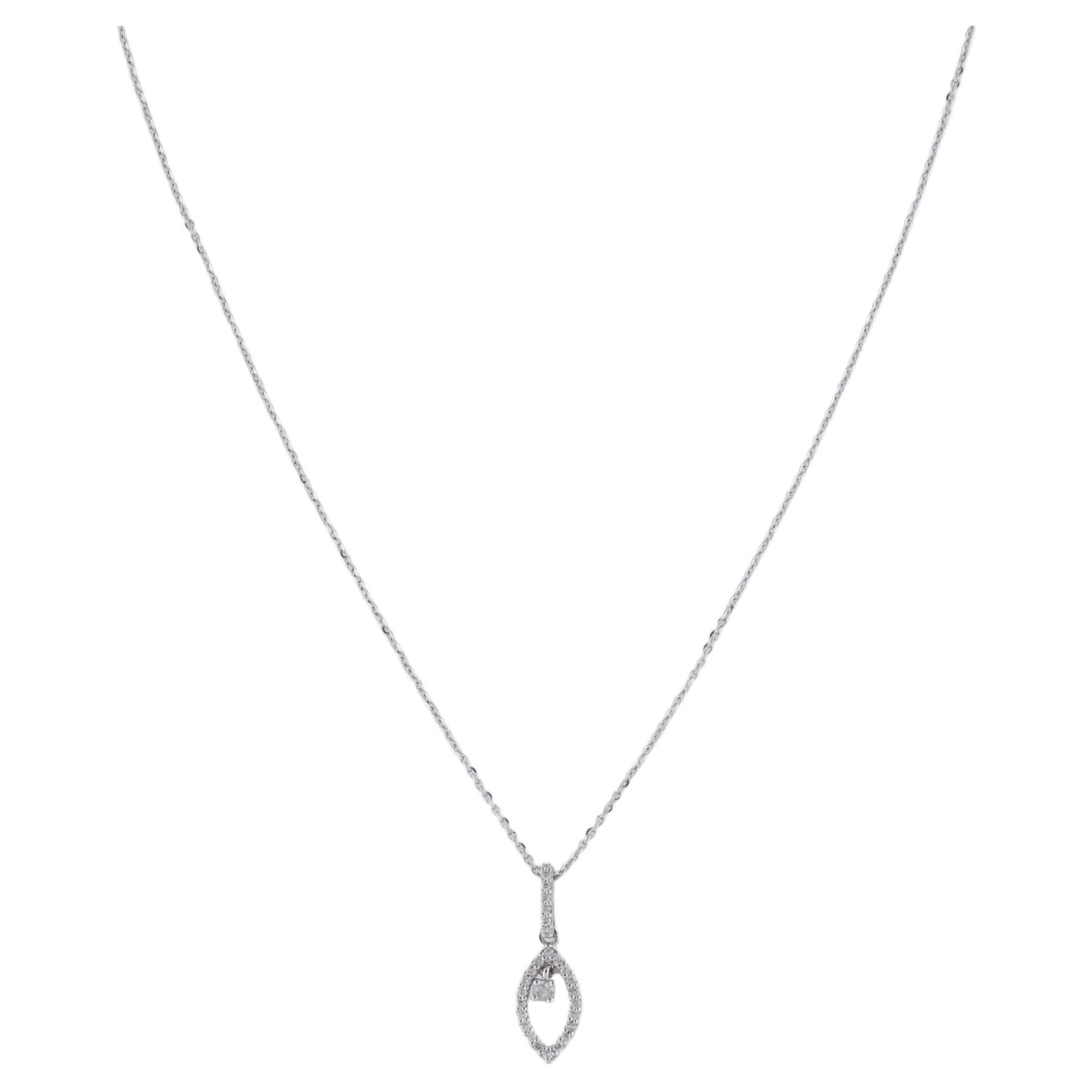 14K Diamond Pendant Necklace - Elegant & Timeless Statement Jewelry Piece
