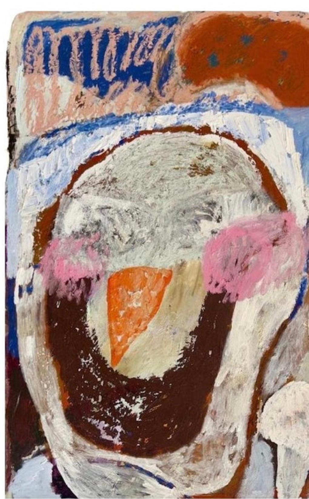 Schneemann von Natalie Steer (Handbemalt) im Angebot