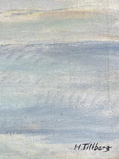 Snowy Alpine Landscape Oil on Canvas - Harald Tillberg