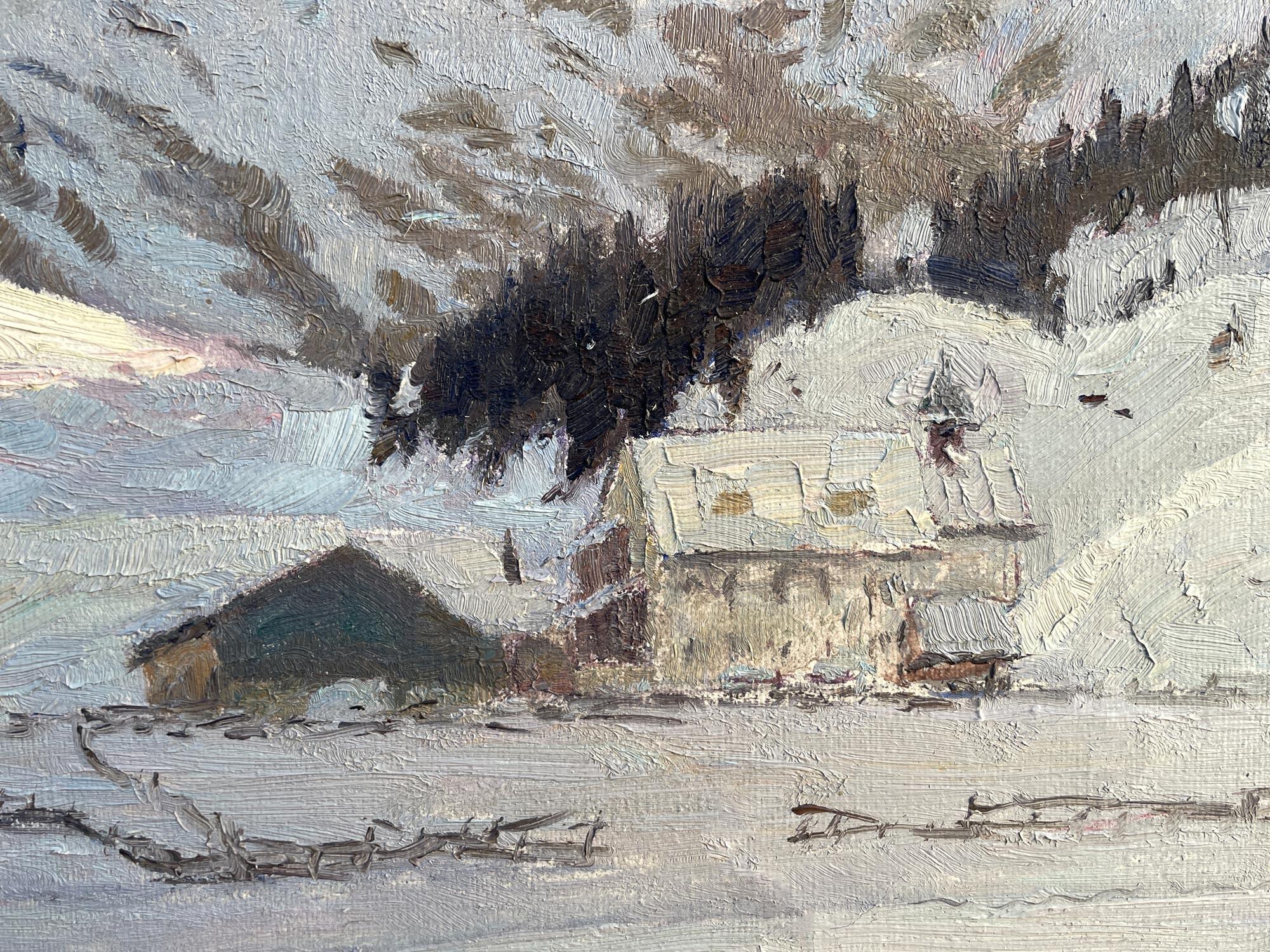 Mid-20th Century Snowy Landscape Oil On Canvas by Alex Weise - Dolomites 1930 For Sale