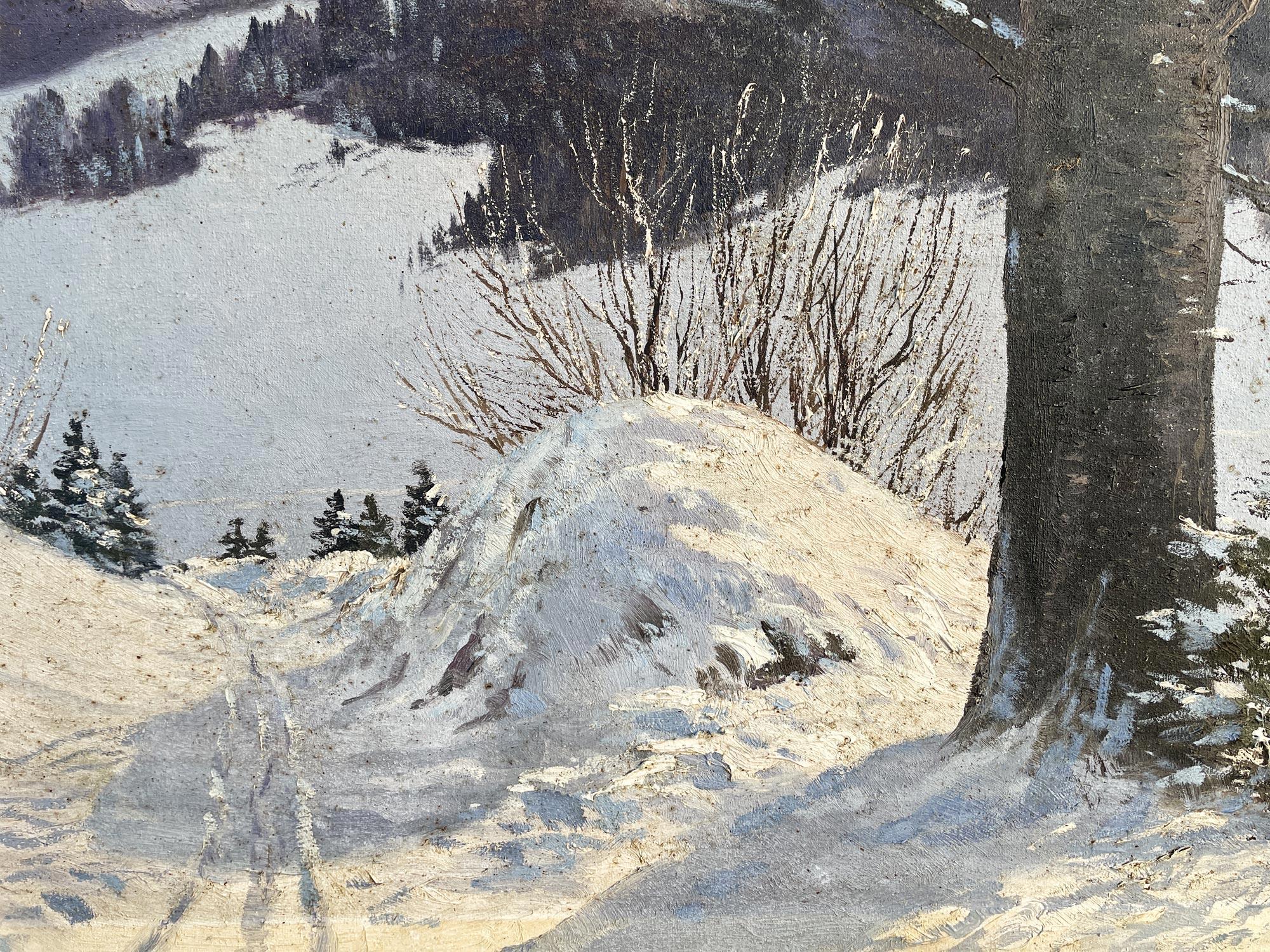 Huile sur toile de Paul Schuler - Dolomites 1930 en vente 3