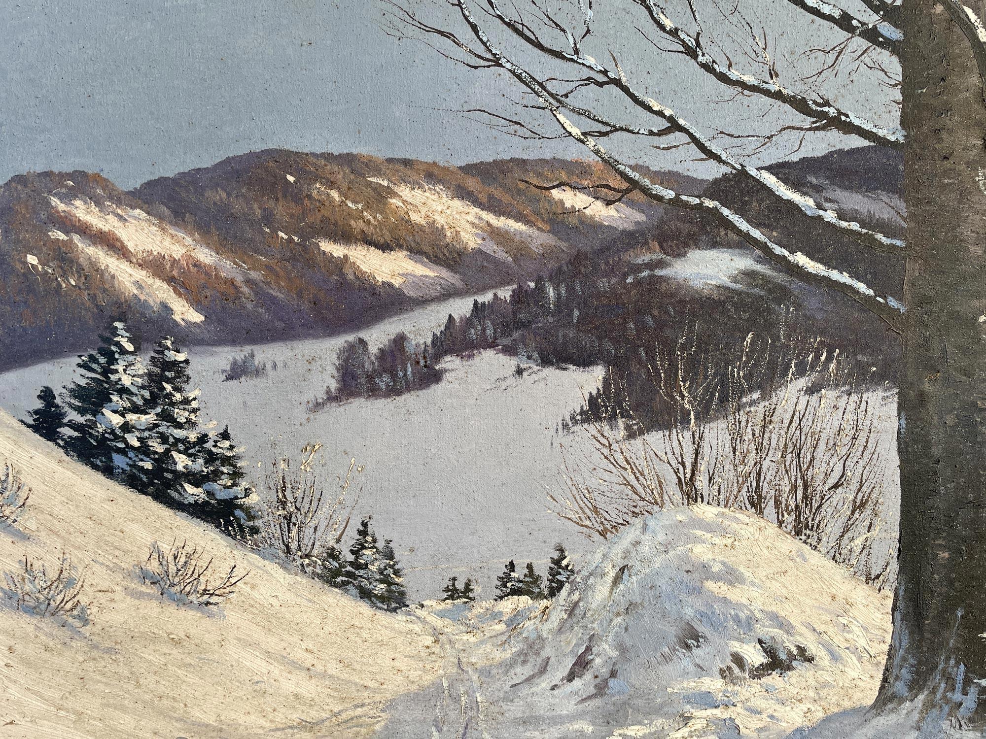 Huile sur toile de Paul Schuler - Dolomites 1930 en vente 4