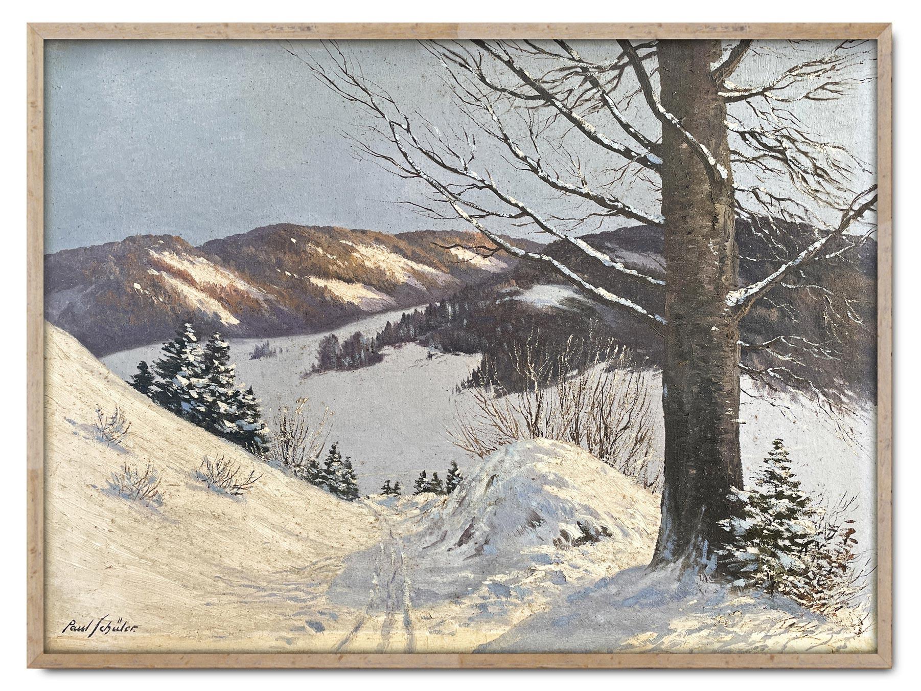 Huile sur toile de Paul Schuler - Dolomites 1930 Bon état - En vente à Albignasego, IT