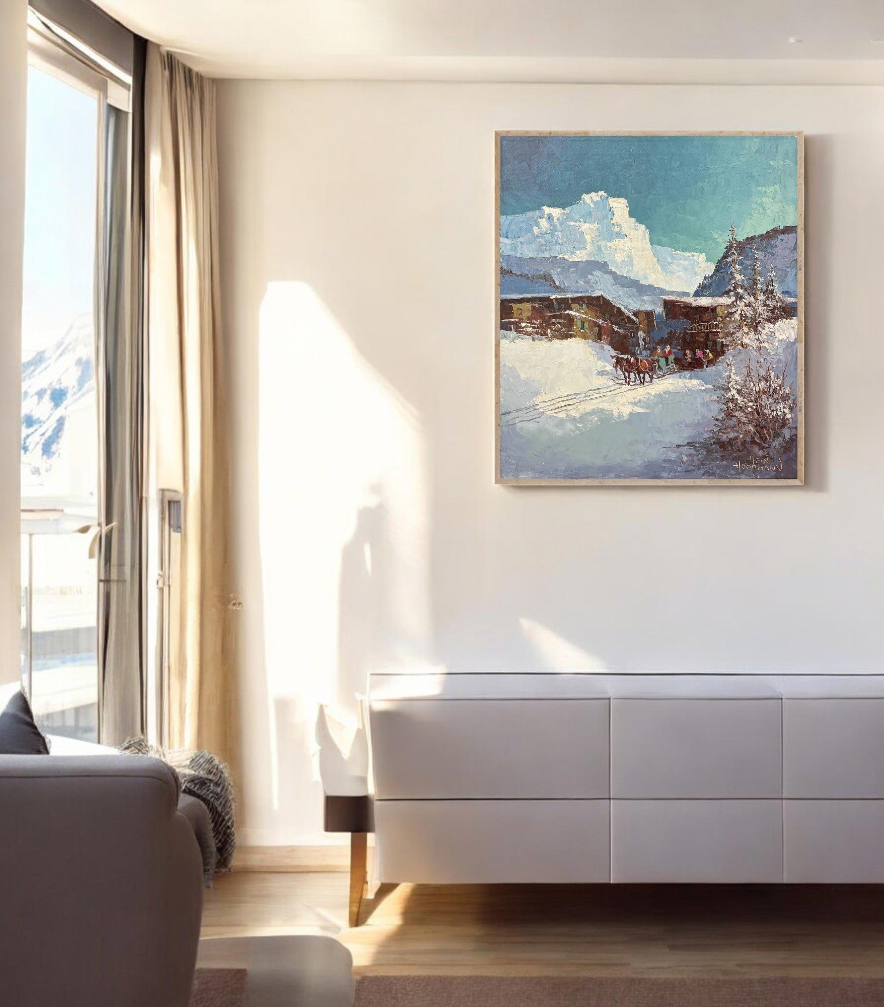 Schneelandschaft - Hoppmann Hein

Größe der Arbeit: 70 x 60 cm
Maße mit Rahmen: 74 x 64 cm
Technik: Öl auf Leinwand
Zeitraum: um 1950

Beschreibung:

In einem ruhigen Hochgebirgsdorf fährt gerade ein Pferdeschlitten ab, das einzige Transportmittel,