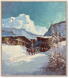 Snowy Landscape Oil on Canvas – Hoppmann Hein