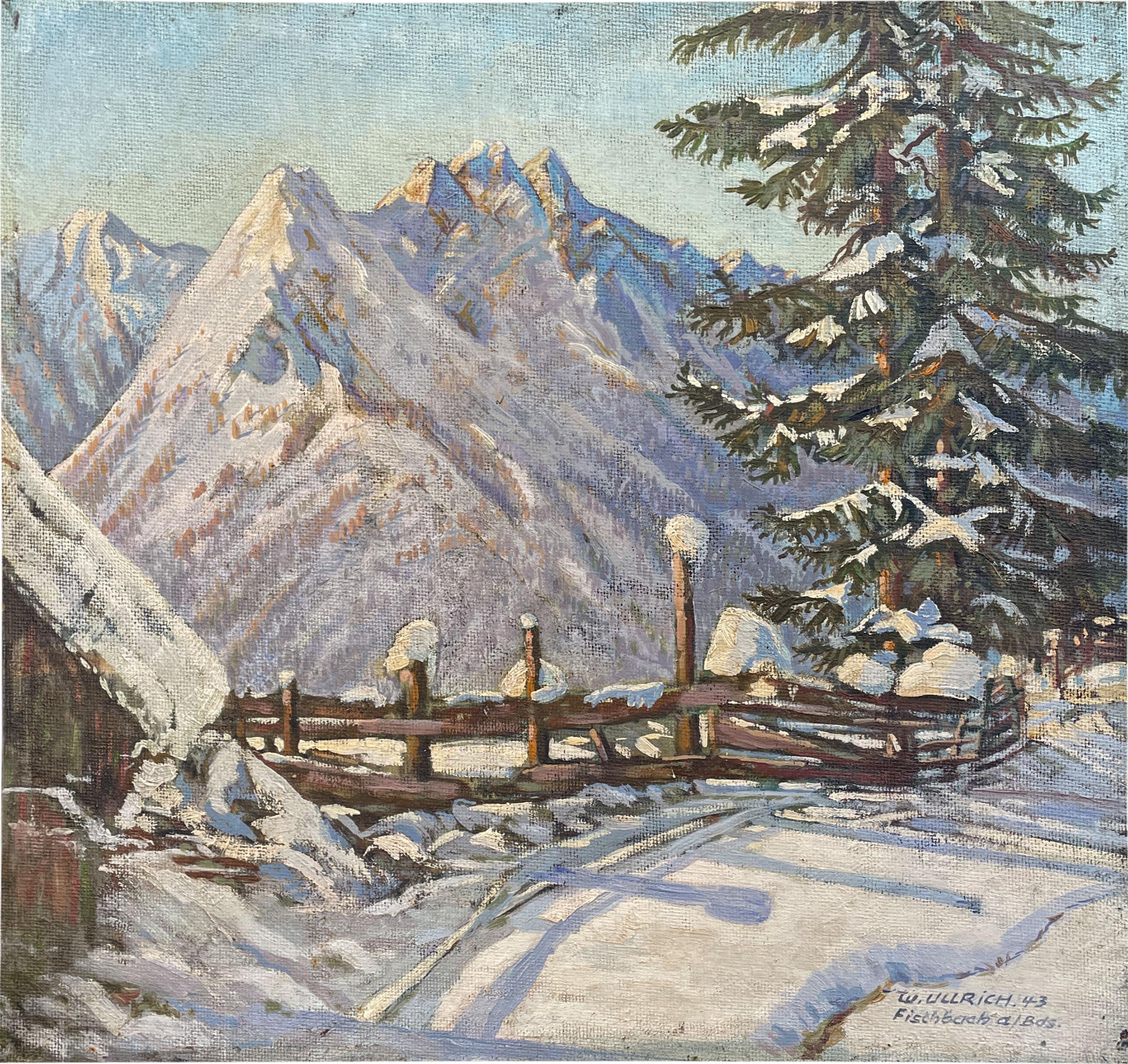 Verschneite Berglandschaft - Wilhelm Ullrich - 1943 (Farbe)