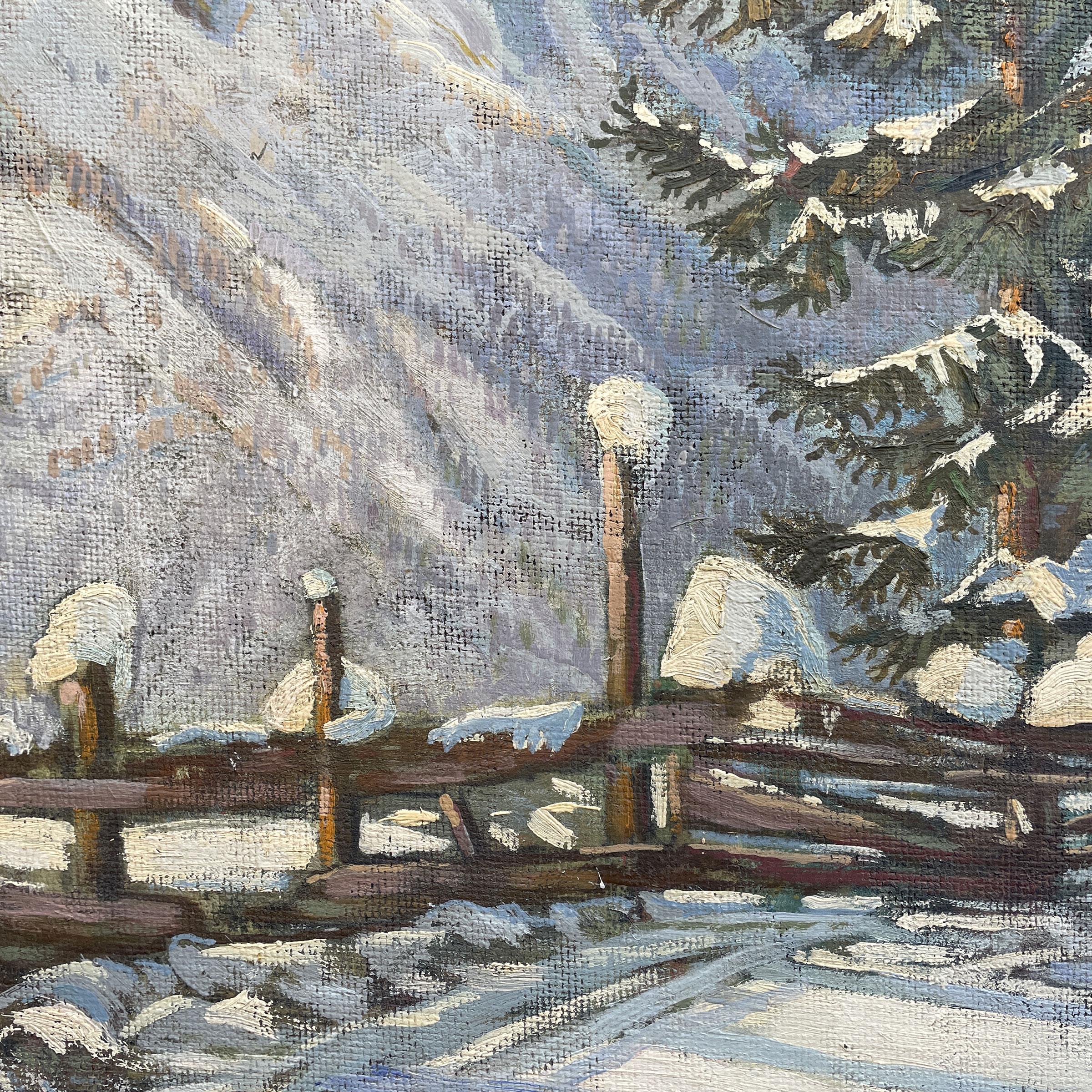 Verschneite Berglandschaft - Wilhelm Ullrich - 1943 im Zustand „Gut“ in Vo', Veneto