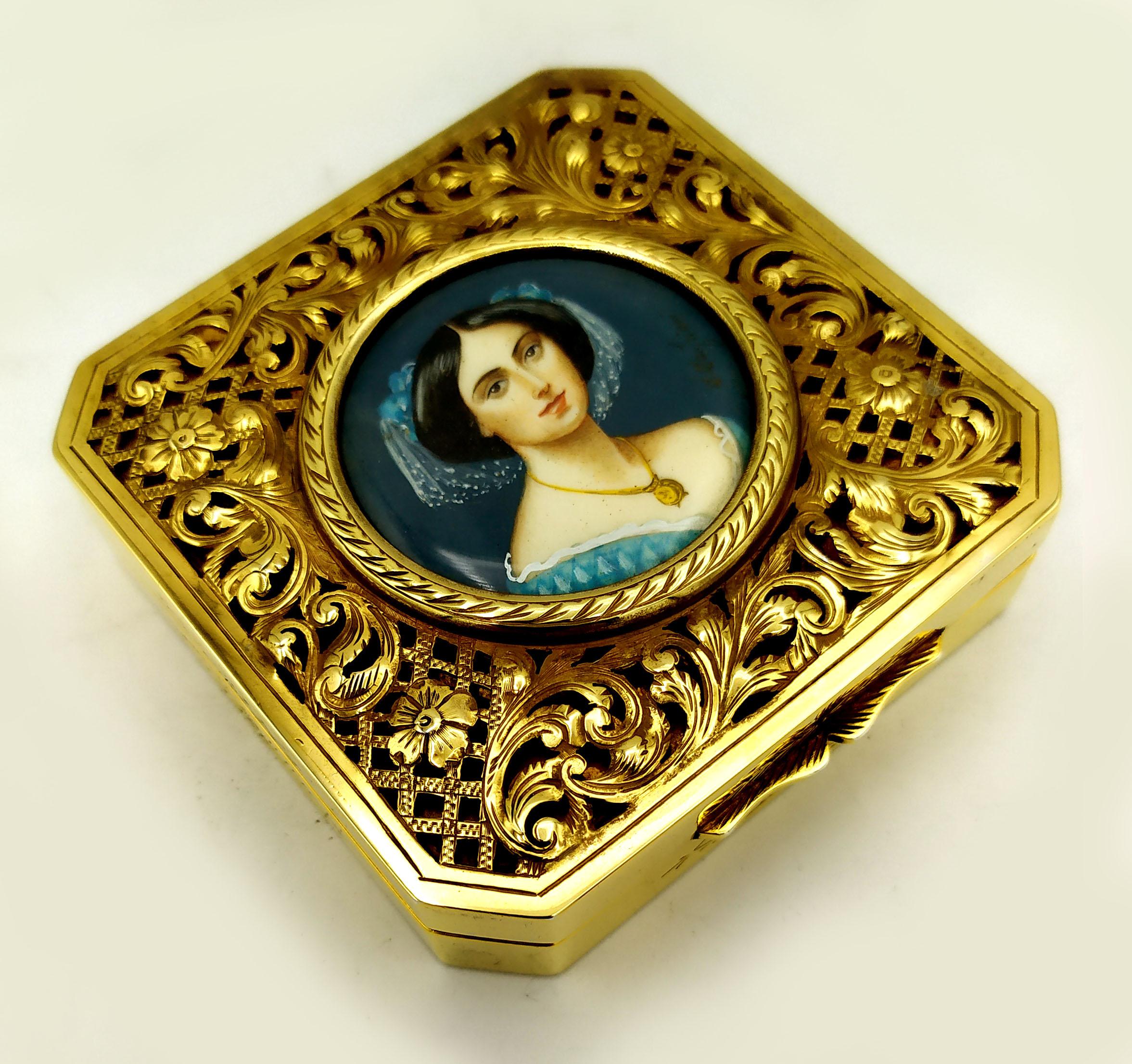 Baroque Snuff Box Princess Albert De Broglie miniature Sterling Silver Salimbeni