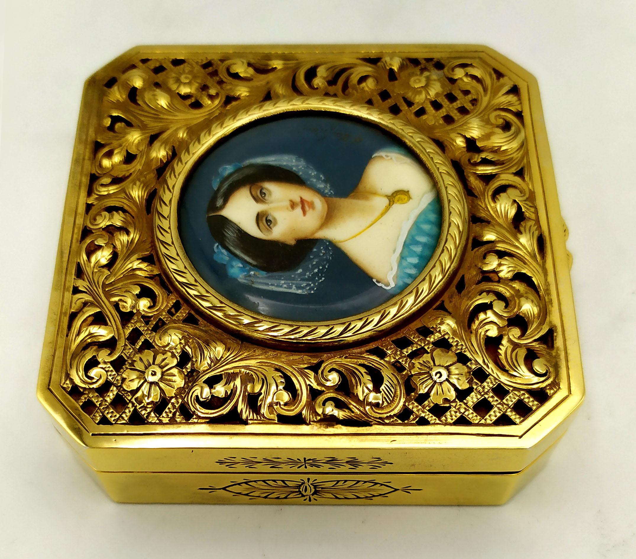 Italian Snuff Box Princess Albert De Broglie miniature Sterling Silver Salimbeni