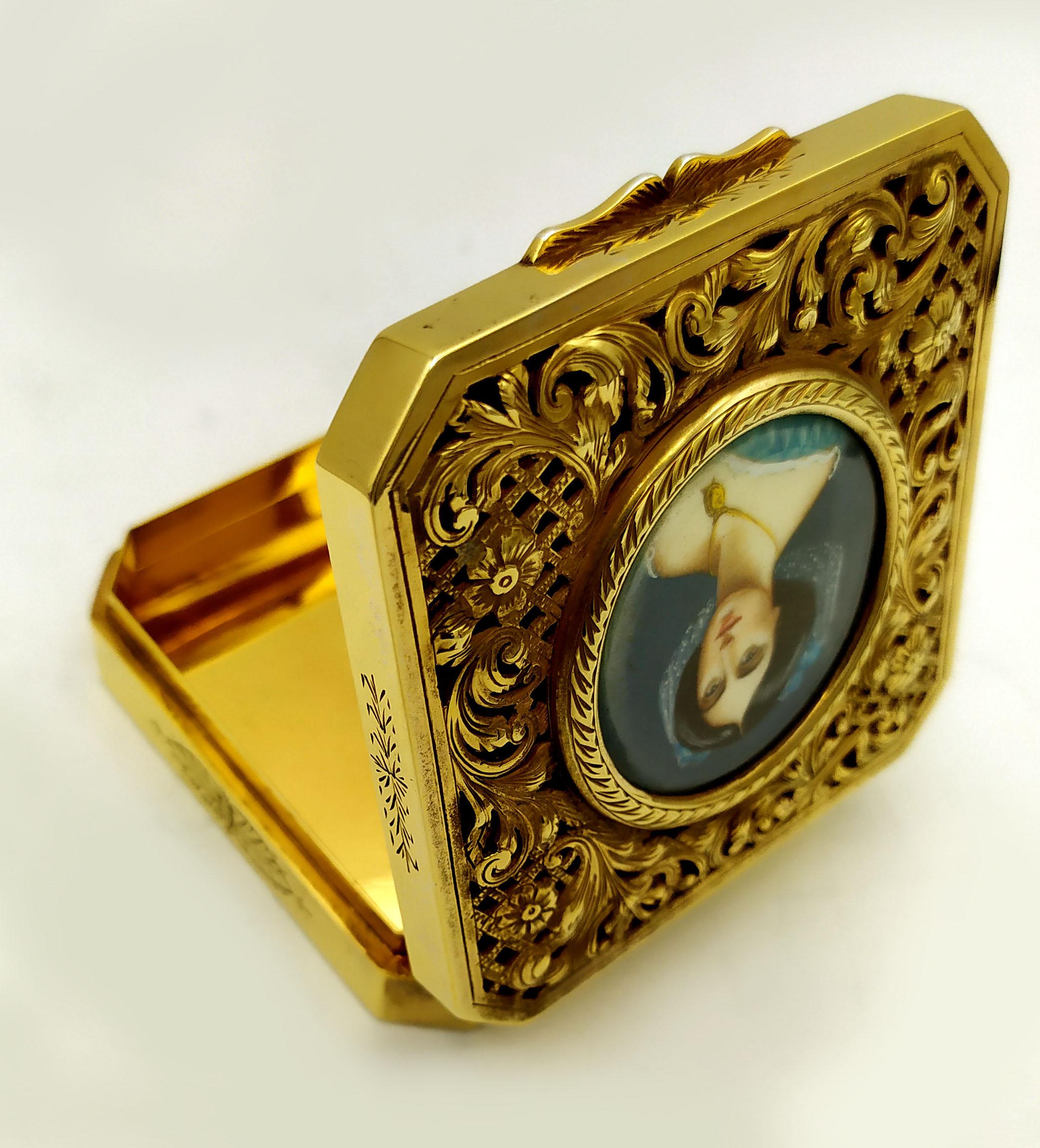 Snuff Box Princess Albert De Broglie miniature Sterling Silver Salimbeni In Excellent Condition In Firenze, FI