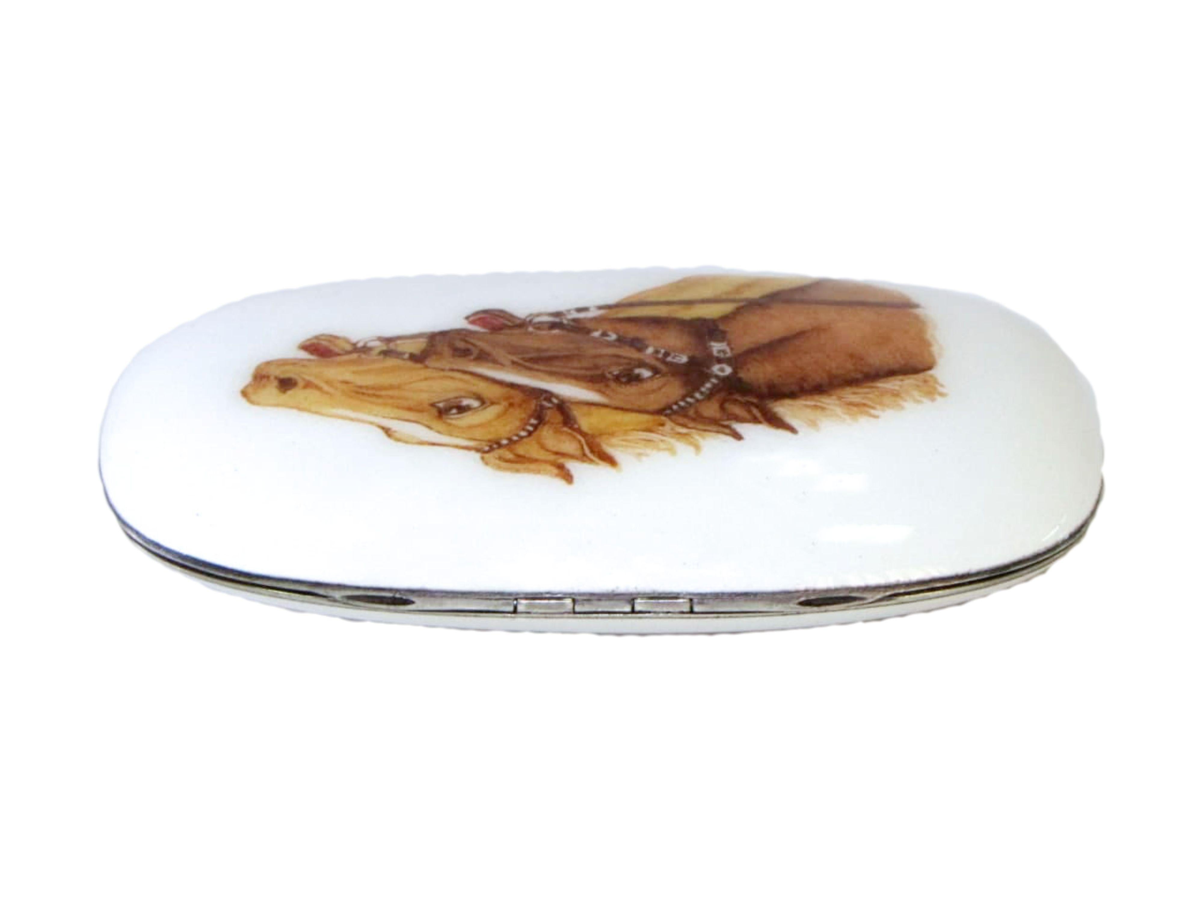Art Nouveau Snuff Box “Savonette” Sterling Silver Fire Enamel and Miniature Salimbeni Home>S