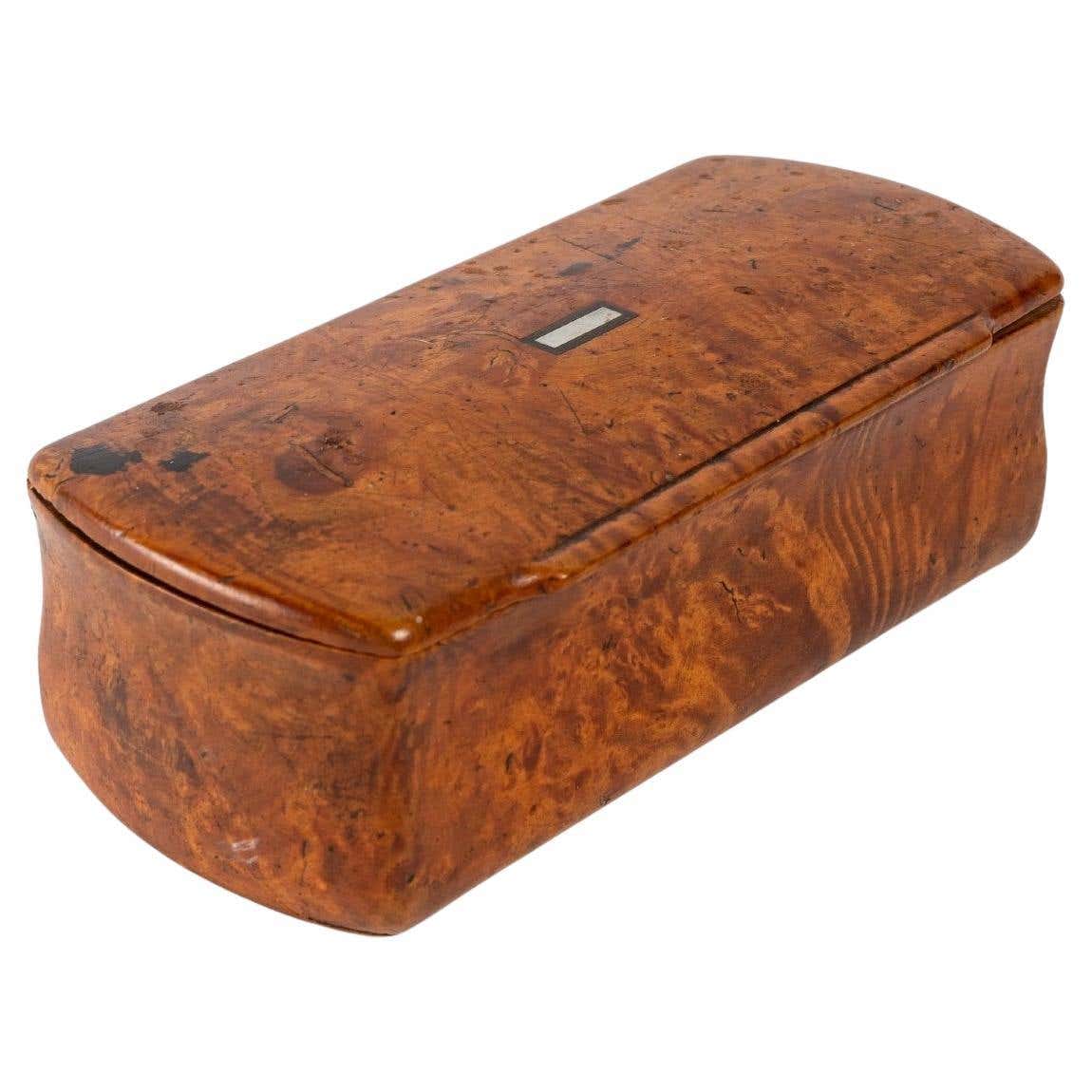 Snuff Box Inlay Snuff Box/Snuff Box Amboyna Burl Mother of Pearl and Ebony Inlay-Period ...