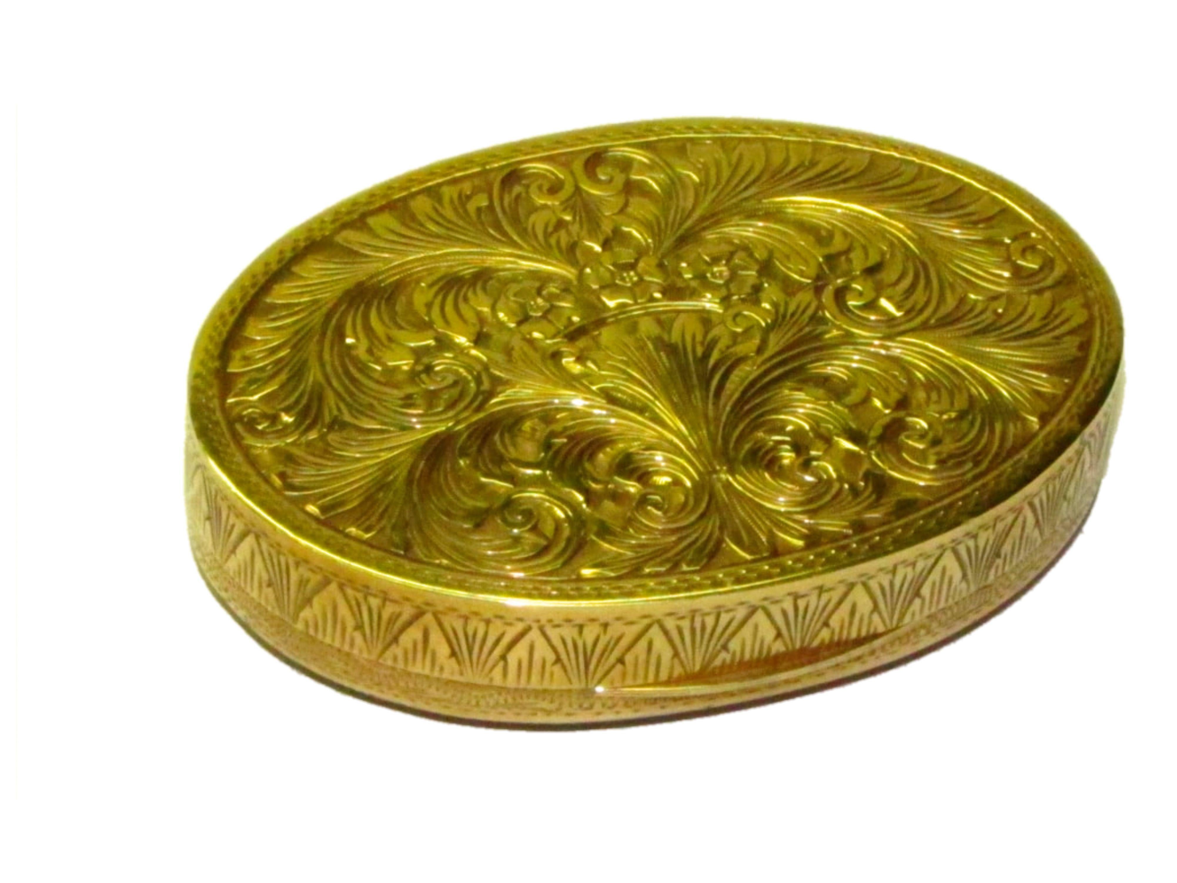 Hand-Carved Snuff Box Sterling Silver Enameled Miniature Hand Engraved Salimbeni