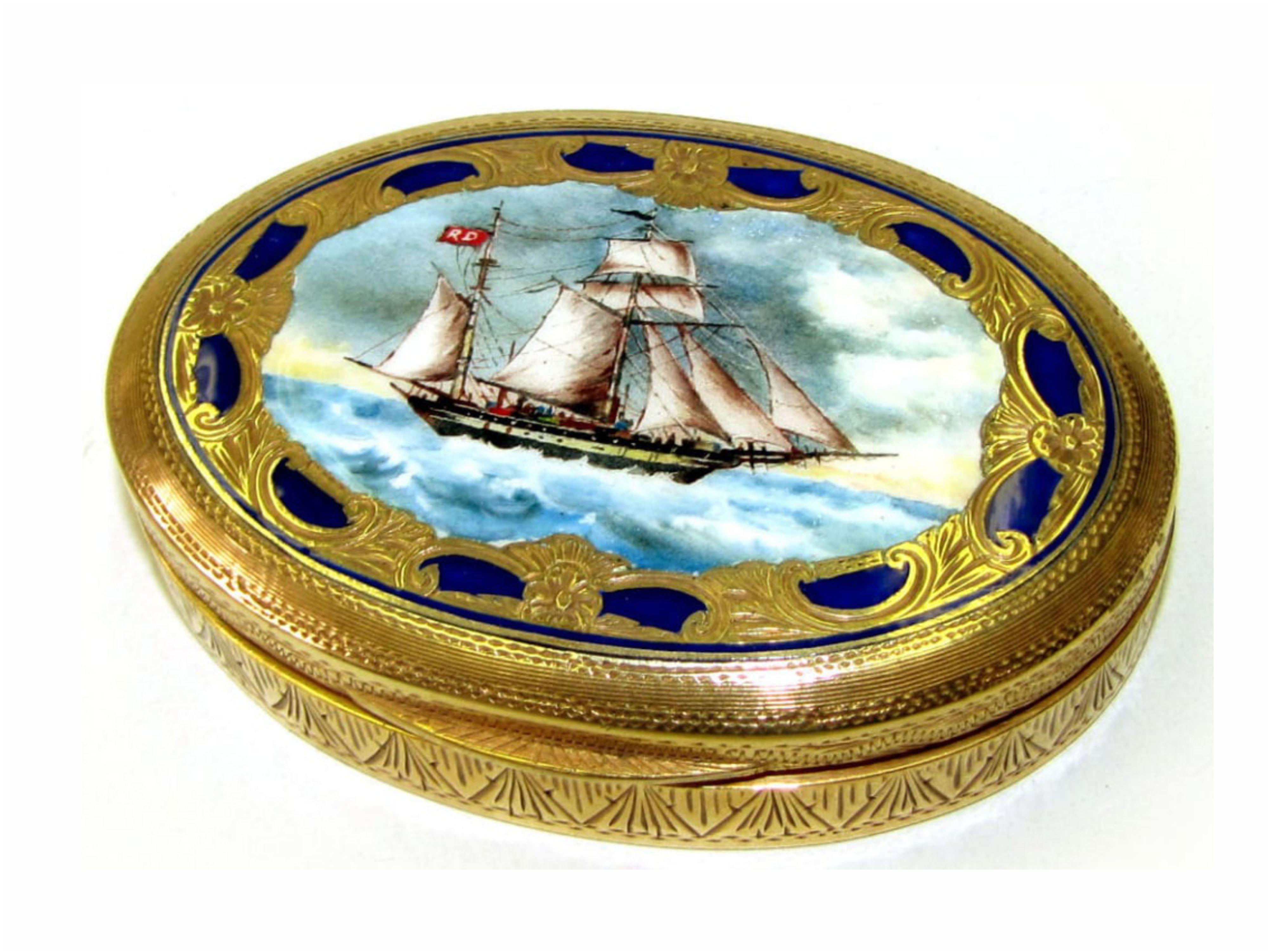 Snuff Box Sterling Silver Enameled Miniature Hand Engraved Salimbeni In Excellent Condition In Firenze, FI