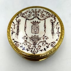Snuff Box White with noble coat of arms Baroque style Sterling Silver Salimbeni