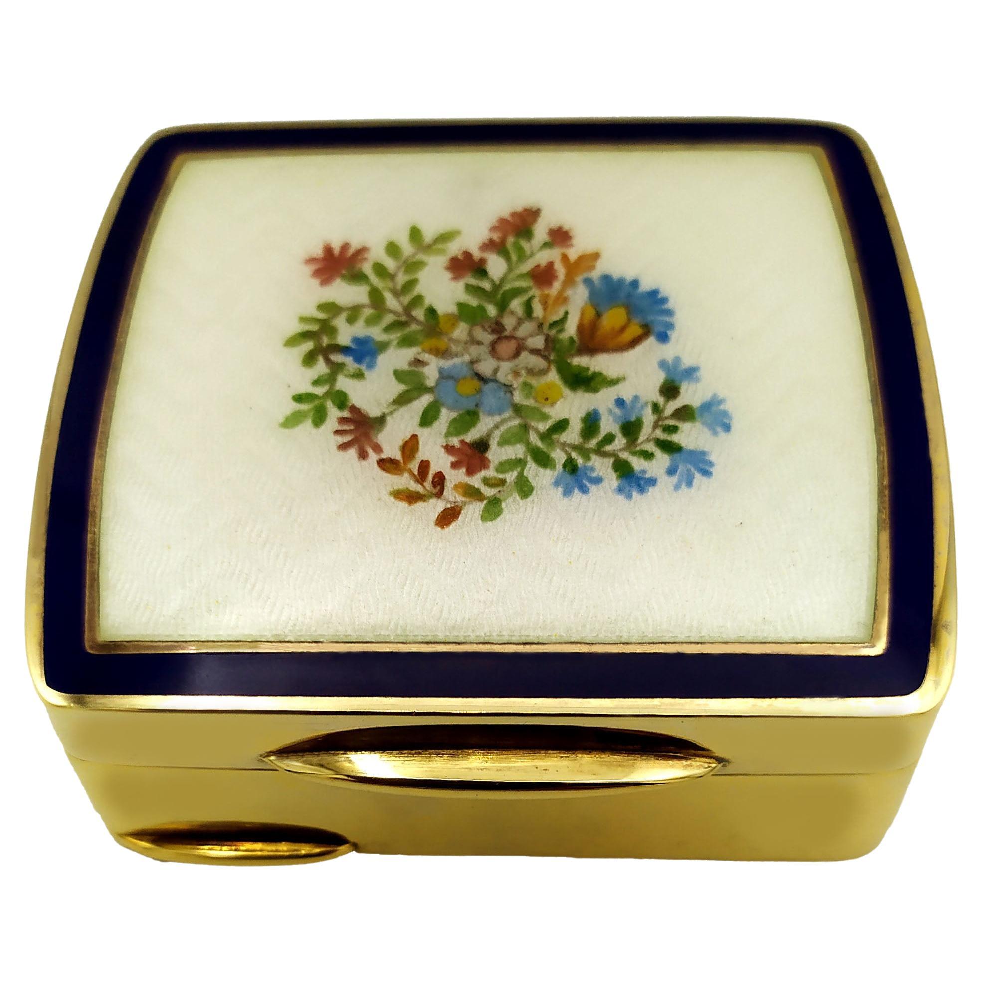 Snuff Box with 2 slightly rounded sides Sterling Silver Salimbeni For Sale