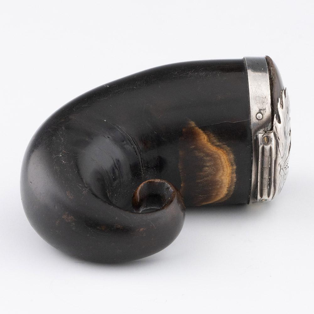 Snuff Mull – Scottish Rams Horn and Silver c1820 For Sale 1