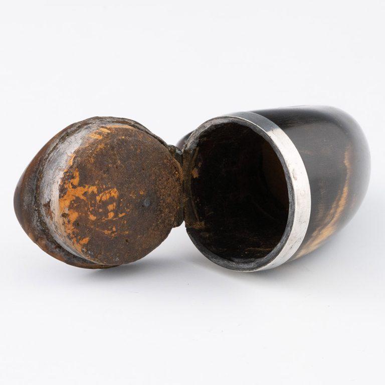 Snuff Mull – Scottish Rams Horn and Silver c1820 For Sale 2