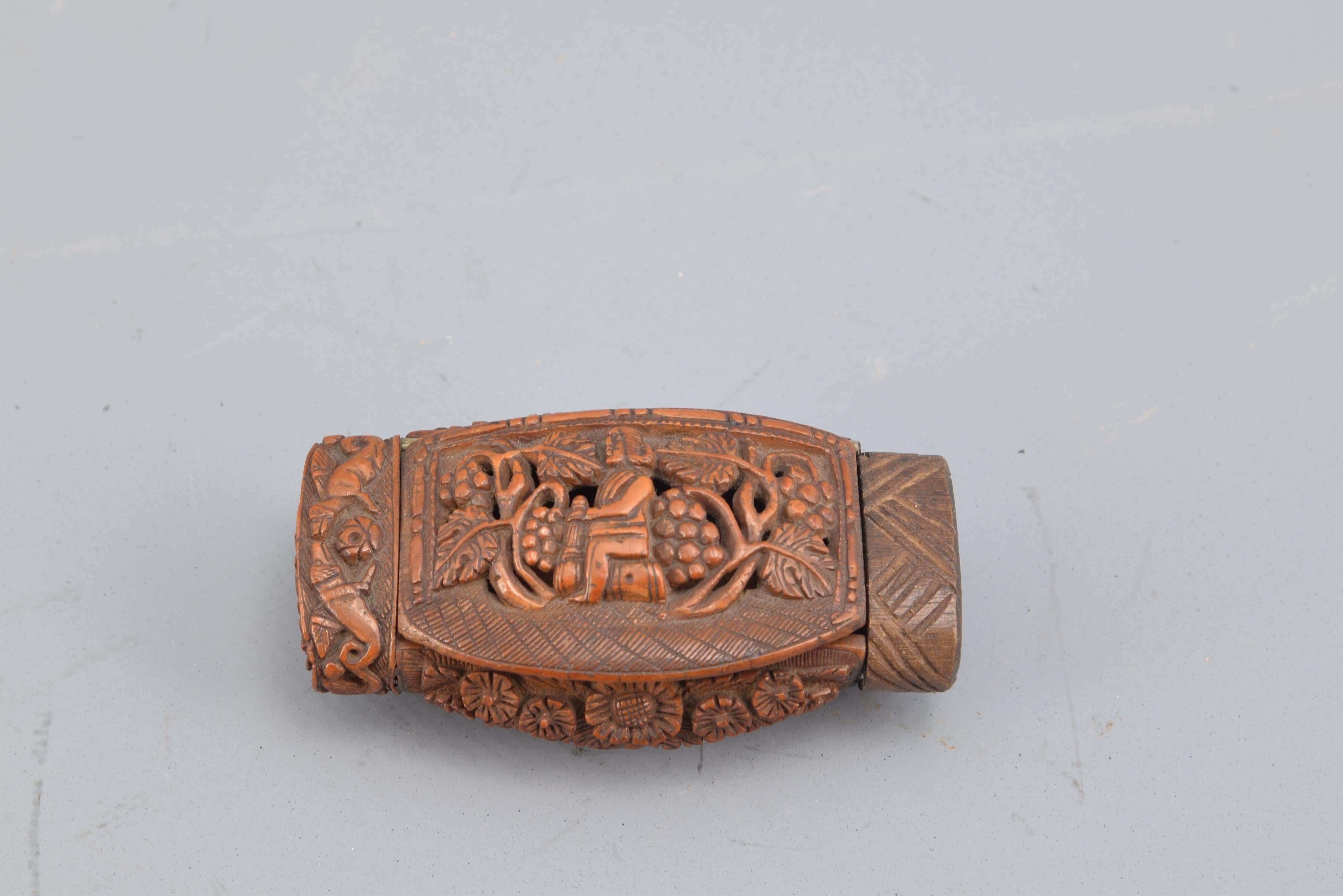 Neoclassical Snuff or Tobacco Box, Wood, 19th Century