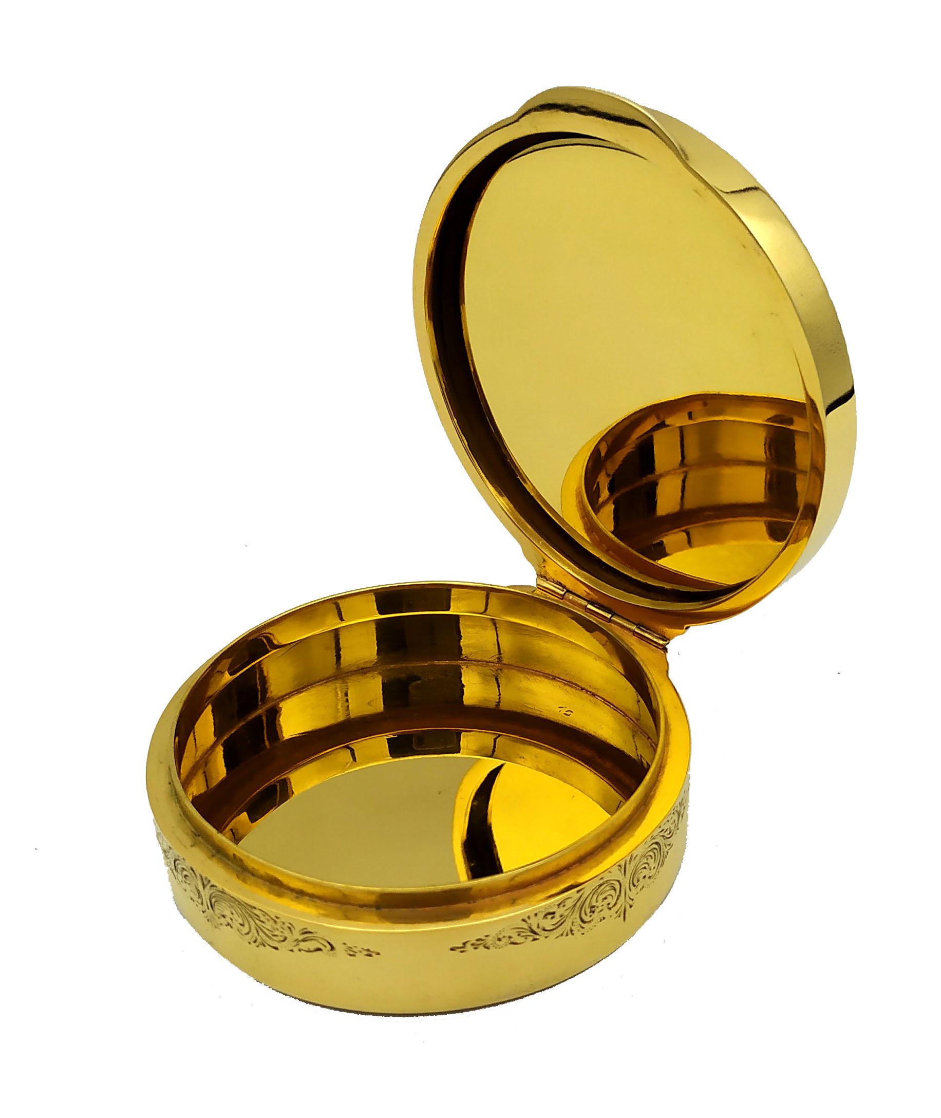 Caja de rapé Caja redonda de esmalte guilloché Paillons de oro Estrellas del cielo Salimbeni en Excelente estado para la venta en Firenze, FI
