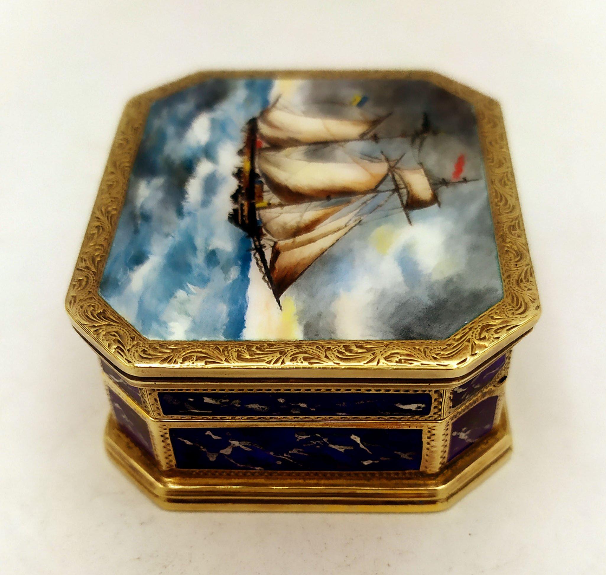 Snuffbox with English Queen Anne style Sterling Silver Salimbeni In Excellent Condition For Sale In Firenze, FI