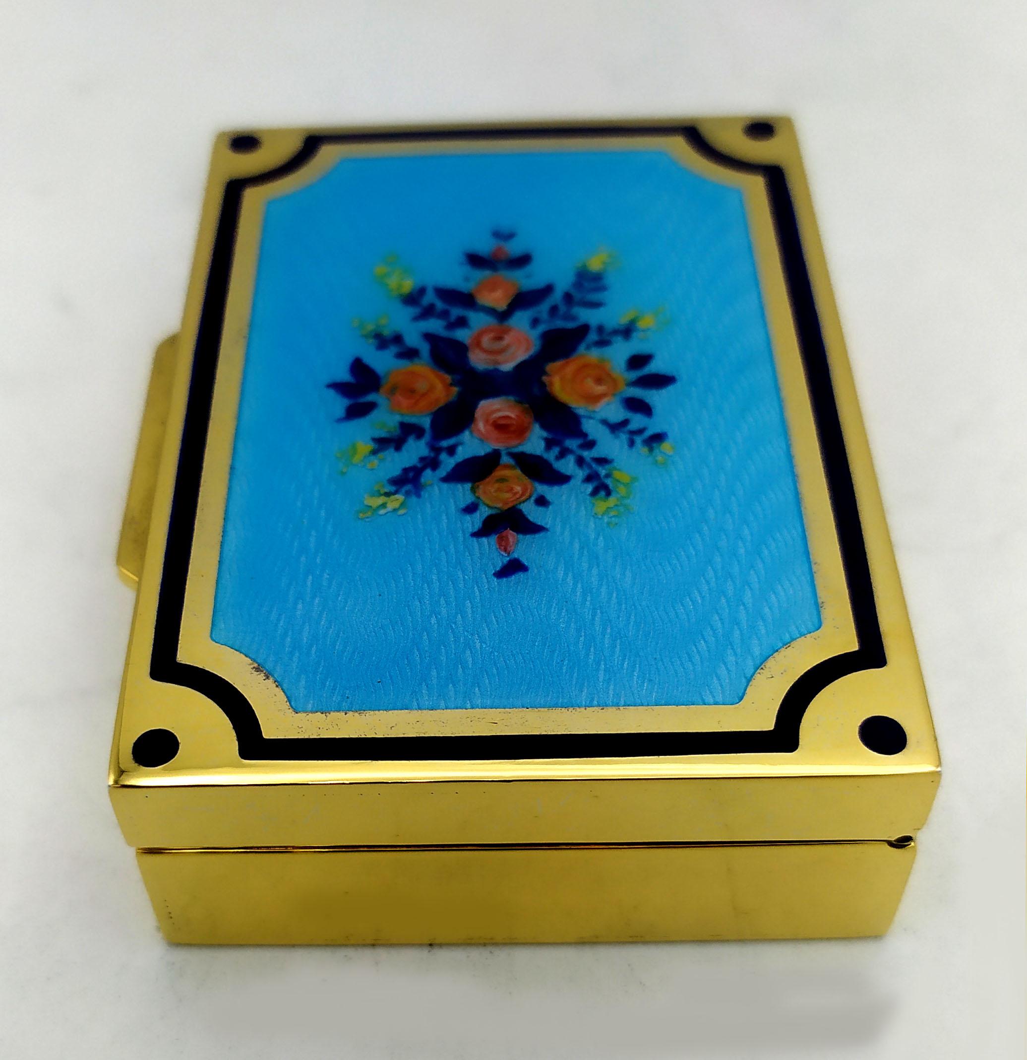 Intagliato a mano Tabacchiera con fiori in miniatura in stile Art Nouveau in argento Sterling Salimbeni. in vendita