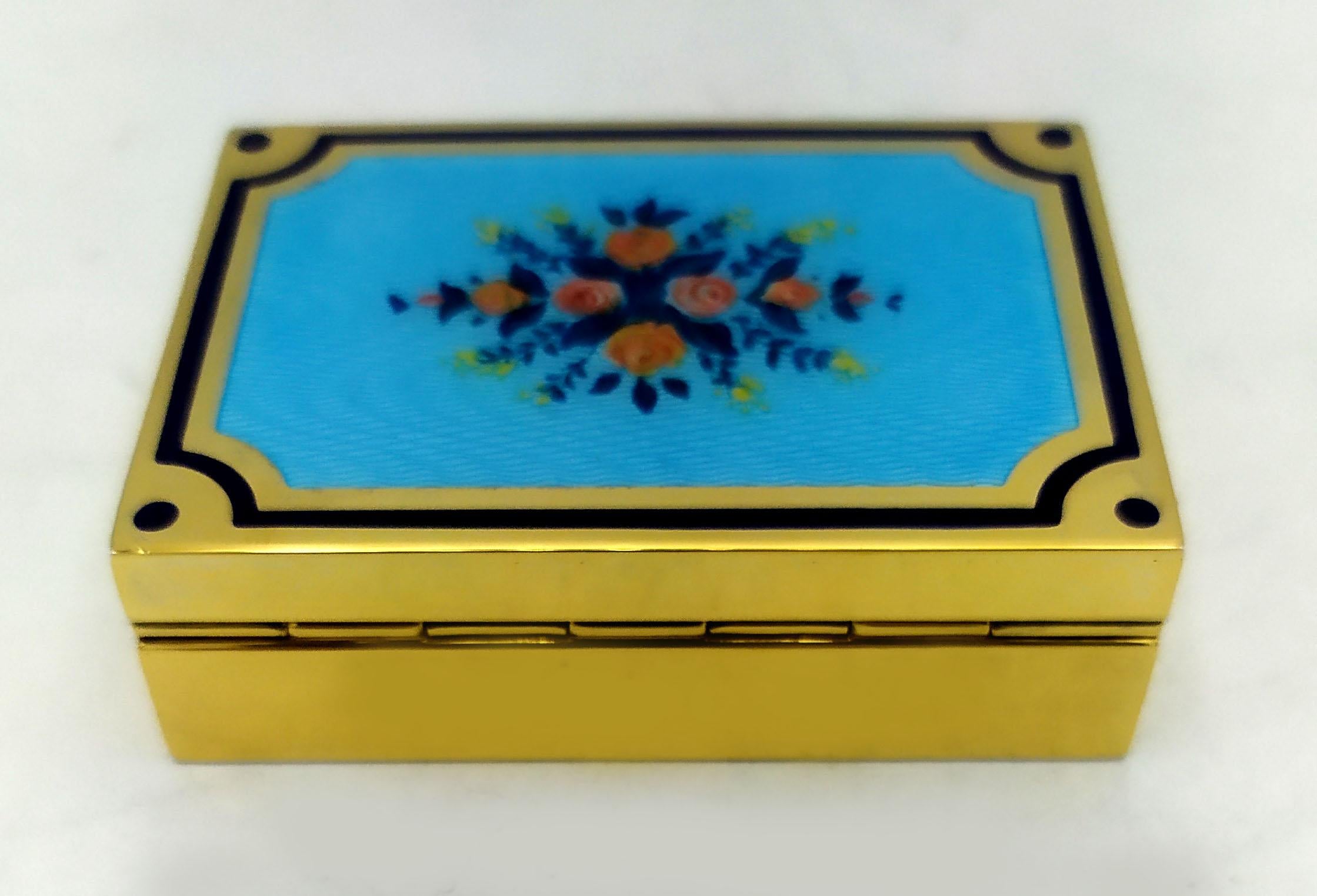 Snuffbox with Flowers miniature Art Nouveau style Sterling Silver Salimbeni. In Excellent Condition For Sale In Firenze, FI