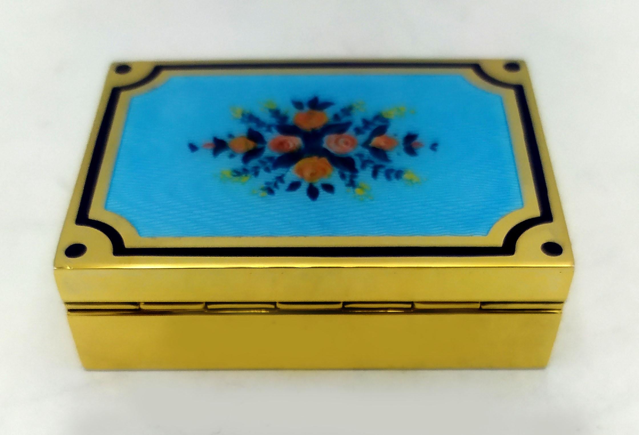 Tabacchiera con fiori in miniatura in stile Art Nouveau in argento Sterling Salimbeni. In condizioni ottime in vendita a Firenze, FI